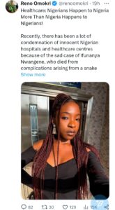 Do You Pay Tax? Reno Omokri Reacts to Hospital Blame Over Nanyah’s Death